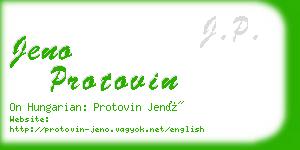 jeno protovin business card